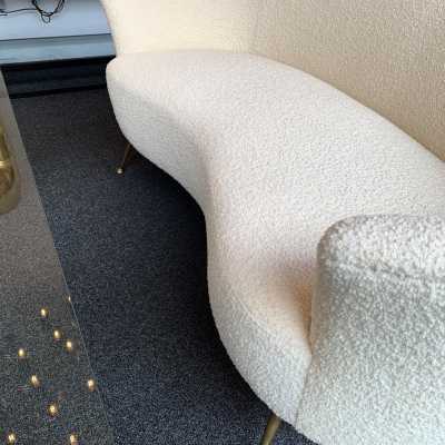 sofa armchairs bouclé fabric italy 1950 1960