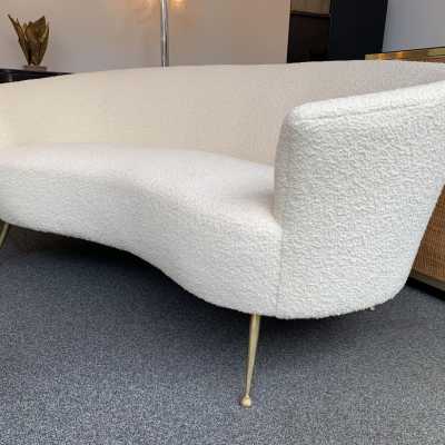sofa armchairs bouclé fabric italy 1950 1960