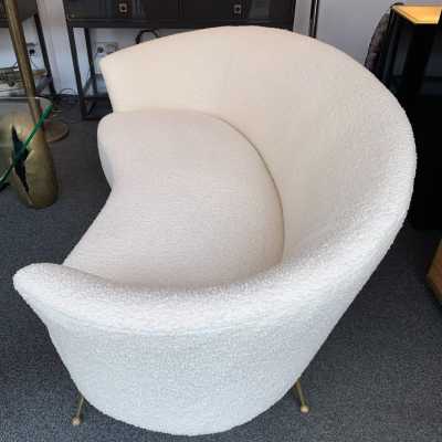 sofa armchairs bouclé fabric italy 1950 1960
