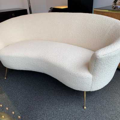 sofa armchairs bouclé fabric italy 1950 1960