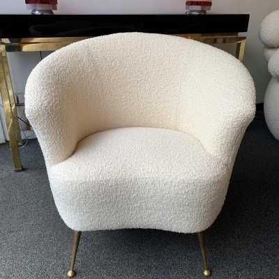 sofa armchairs bouclé fabric italy 1950 1960