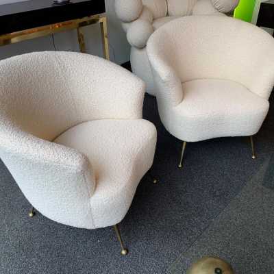 sofa armchairs bouclé fabric italy 1950 1960