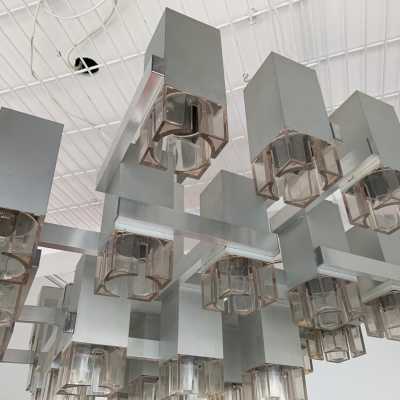 chandelier cubic sciolari gaetano italy 1970