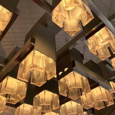 chandelier cubic sciolari gaetano italy 1970