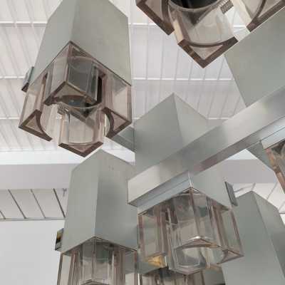 chandelier cubic sciolari gaetano italy 1970