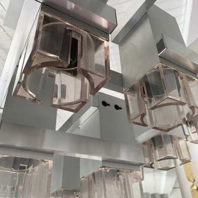 chandelier cubic sciolari gaetano italy 1970