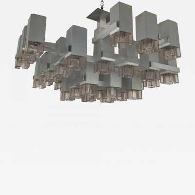 chandelier cubic sciolari gaetano italy 1970