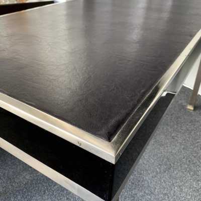 desk lacquer nickel-plated brass guy lefèvre maison jansen 1970