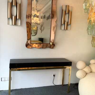 console lacquer guy lefevre maison jansen 1970