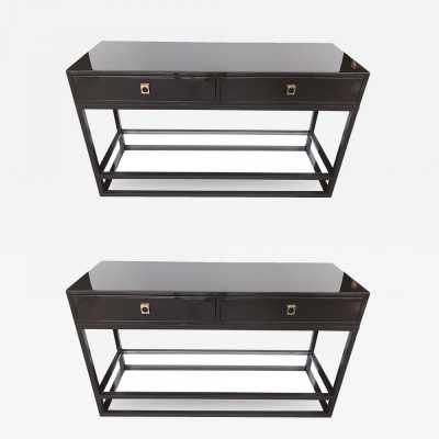 console lacquer guy lefevre maison jansen 1970