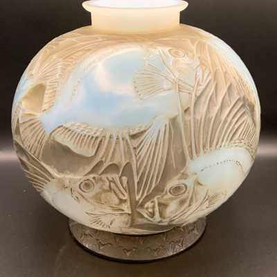 opalescent and patinated vase