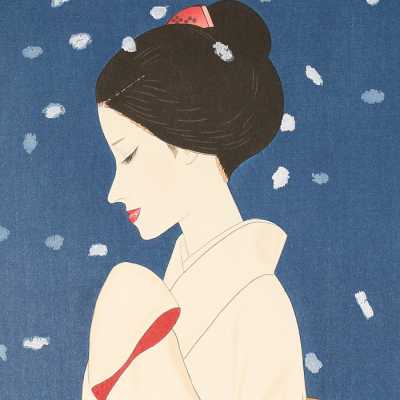 Woodcut by Keiichi Takasawa