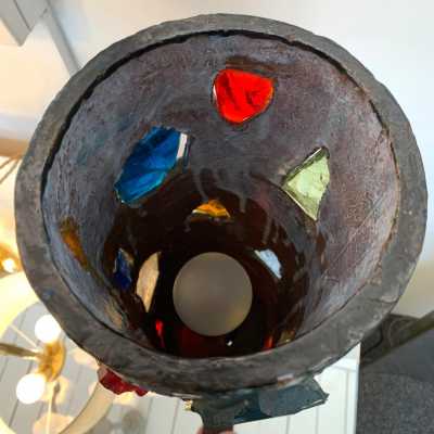 ceramic lamp glass jacky coville france 1950 1960