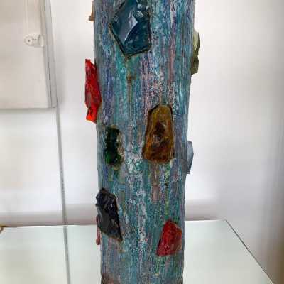 ceramic lamp glass jacky coville france 1950 1960