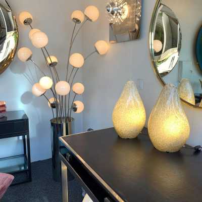 Murano glass pair lamps la murrina italy 1970
