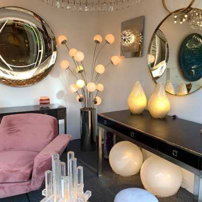 Murano glass pair lamps la murrina italy 1970