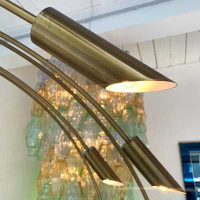Arc floor lamp arco brass italy 1970