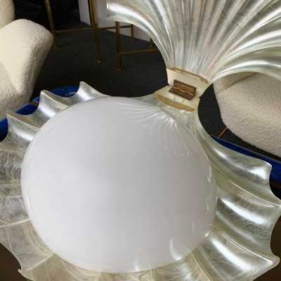 Liana lamp resin brass rougier maison france 1970