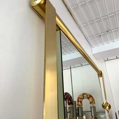 brass mirror luciano frigerio italy 1970