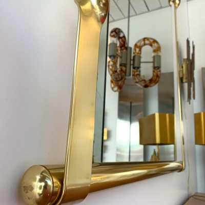 brass mirror luciano frigerio italy 1970
