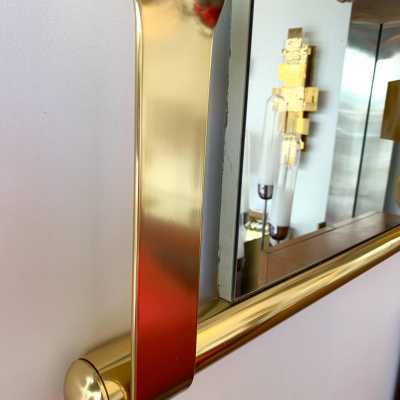 brass mirror luciano frigerio italy 1970