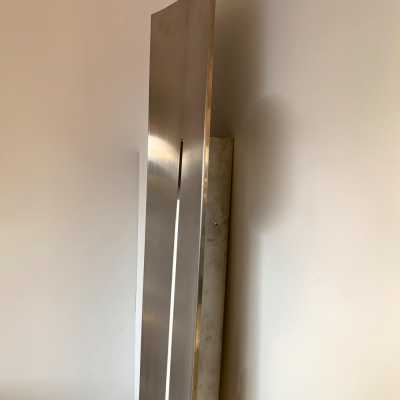 stainless steel wall lights claude parent michel boyer 1970