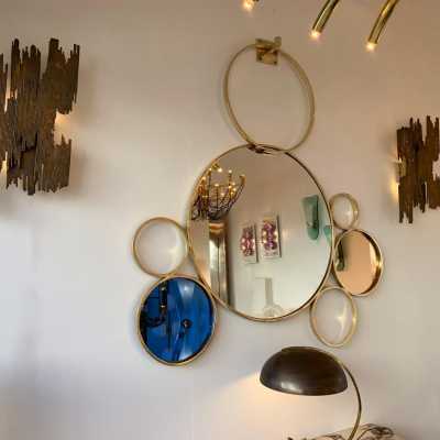 pair of henri fernandez bronze sconces 1970