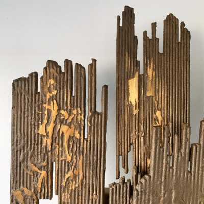 pair of henri fernandez bronze sconces 1970
