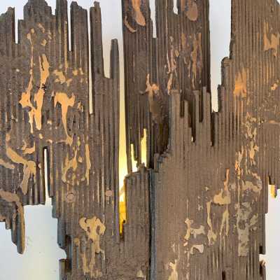 pair of henri fernandez bronze sconces 1970