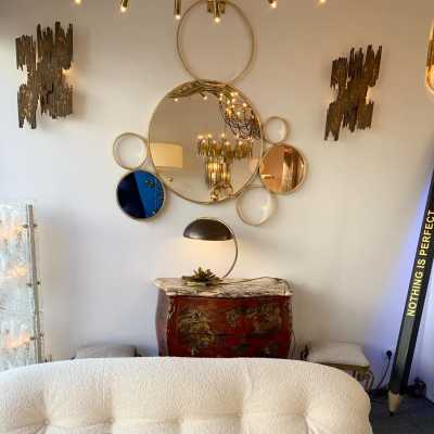pair of henri fernandez bronze sconces 1970