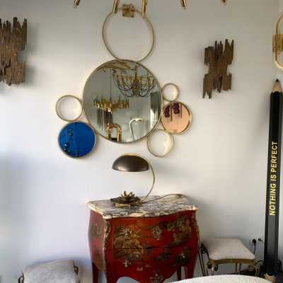 pair of henri fernandez bronze sconces 1970