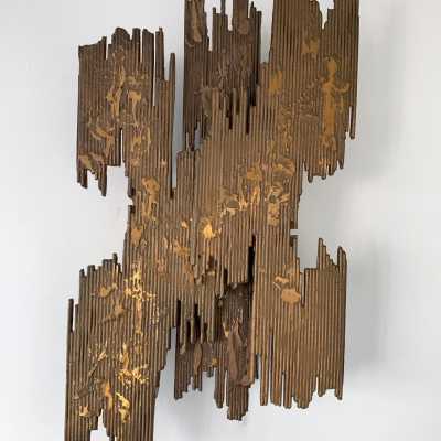 pair of henri fernandez bronze sconces 1970