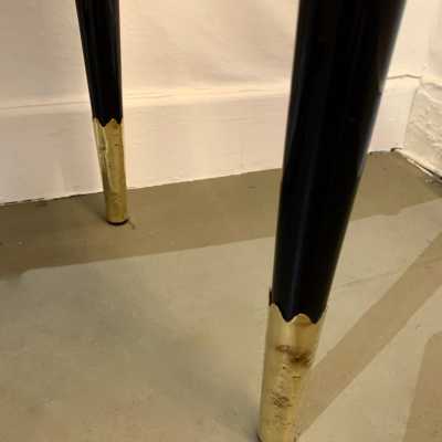 pair of bedside tables brass lacquer glass paolo buffa italy 1950