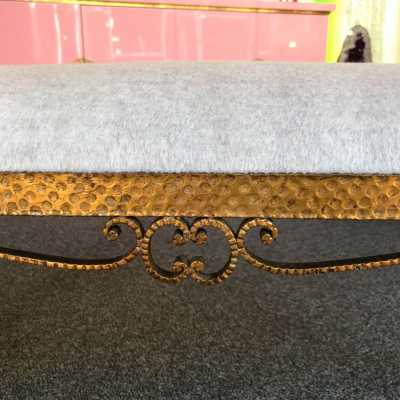 wrought iron bench gold leaf pier luigi colli italy 1940 1950
