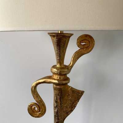 Pair of bronze lamps fondica stone casenove style 1980 1990
