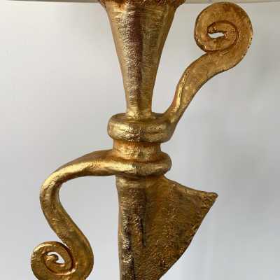 Pair of bronze lamps fondica stone casenove style 1980 1990