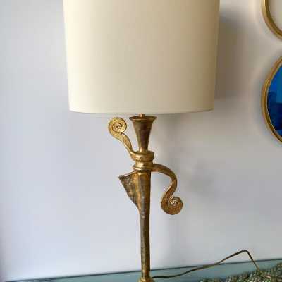 Pair of bronze lamps fondica stone casenove style 1980 1990