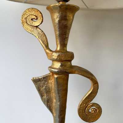 Pair of bronze lamps fondica stone casenove style 1980 1990
