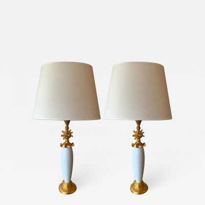 lamps pair bronze pierre casenove fondica france 1990 1980