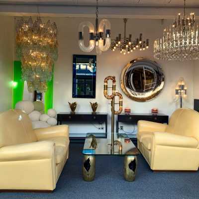 sofa club pair vanity poltrona frau italy 1980