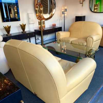 sofa club pair vanity poltrona frau italy 1980