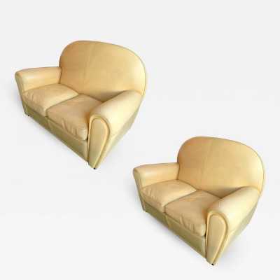 sofa club pair vanity poltrona frau italy 1980