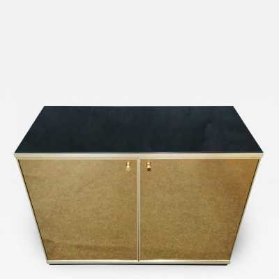 renato zevi brass mirror buffet italy 1970