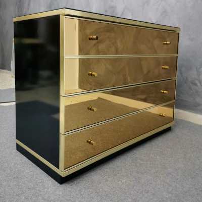 renato zevi brass mirror chest of drawers italy 1970