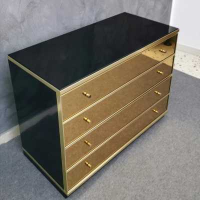 renato zevi brass mirror chest of drawers italy 1970