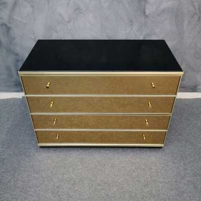 renato zevi brass mirror chest of drawers italy 1970