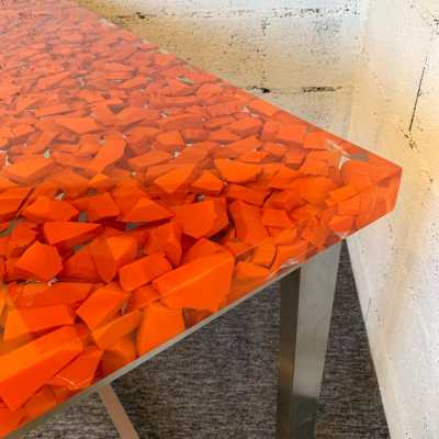 fractal resin console desk