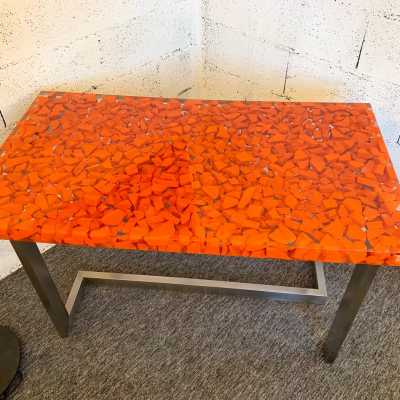 fractal resin console desk