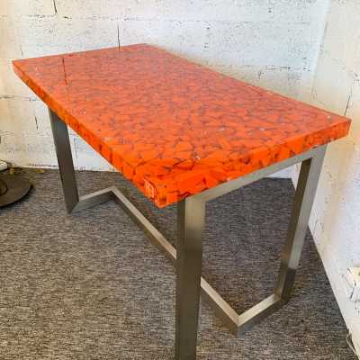 fractal resin console desk