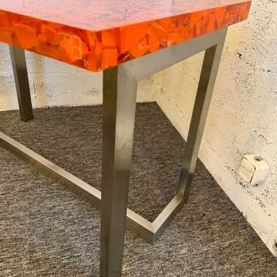 fractal resin console desk